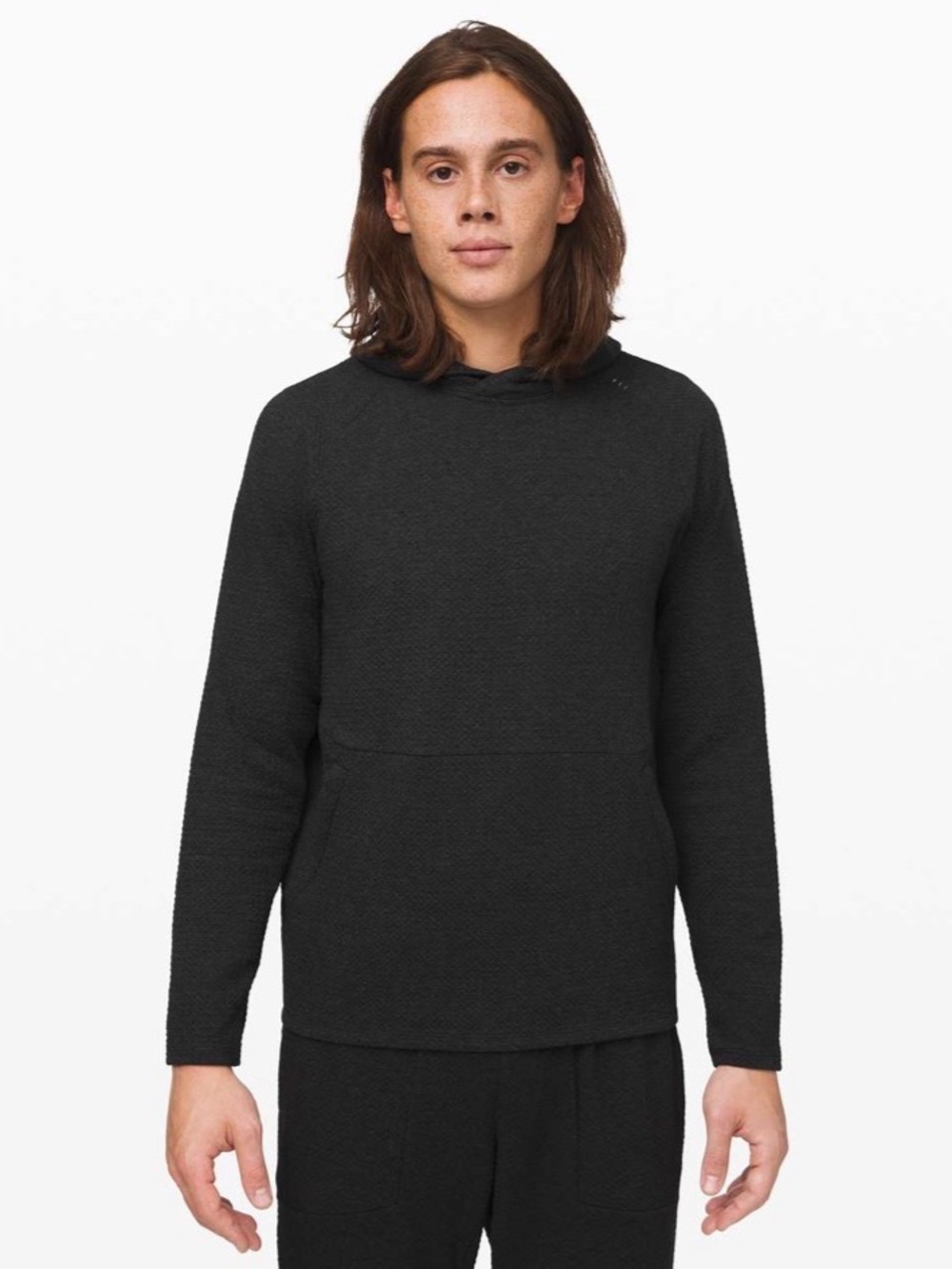 Men's Lululemon At Ease Hoodie in Heathered Black GUC Sz M